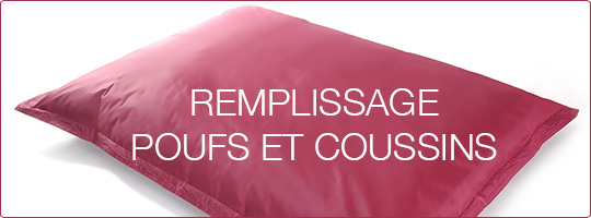 Remplissage billes poufs et coussins